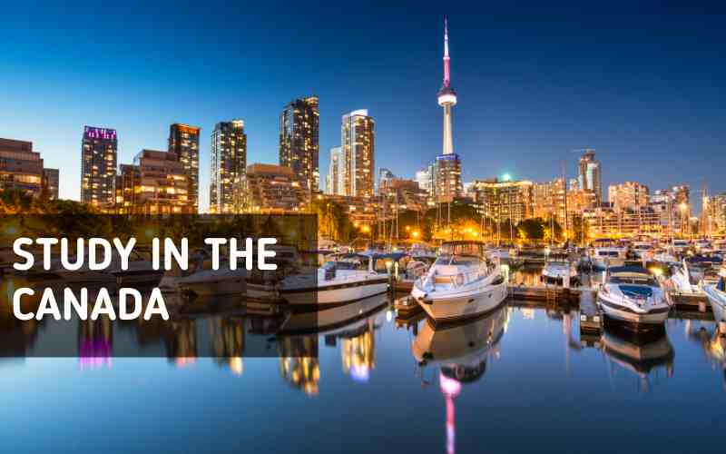 Beautiful Canadian university campus with modern architecture