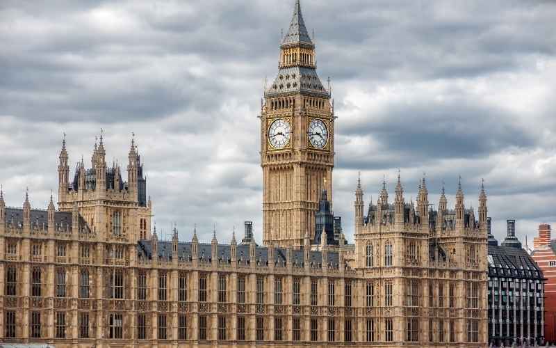 Beautiful UK university campus with historic architecture