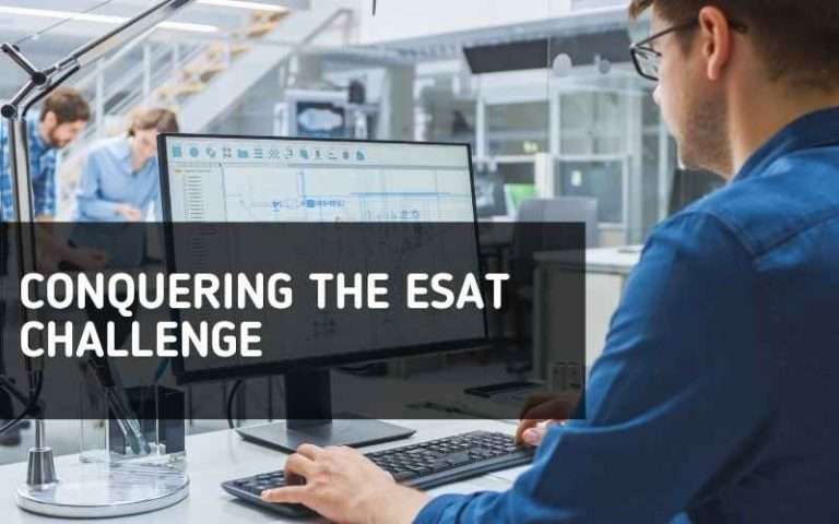 Student studying quantitative and logical reasoning for ESAT exam