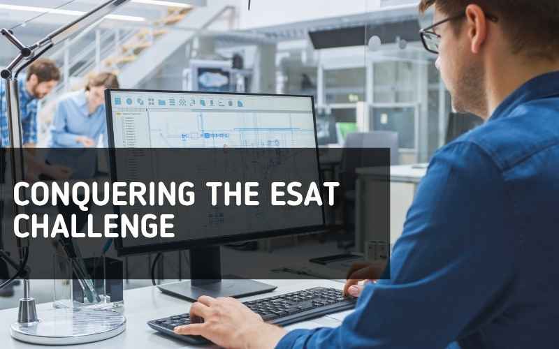 Student studying quantitative and logical reasoning for ESAT exam