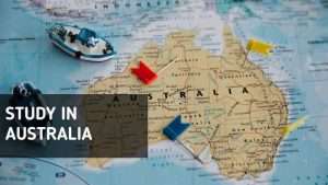 Beautiful Australian university campus with international students