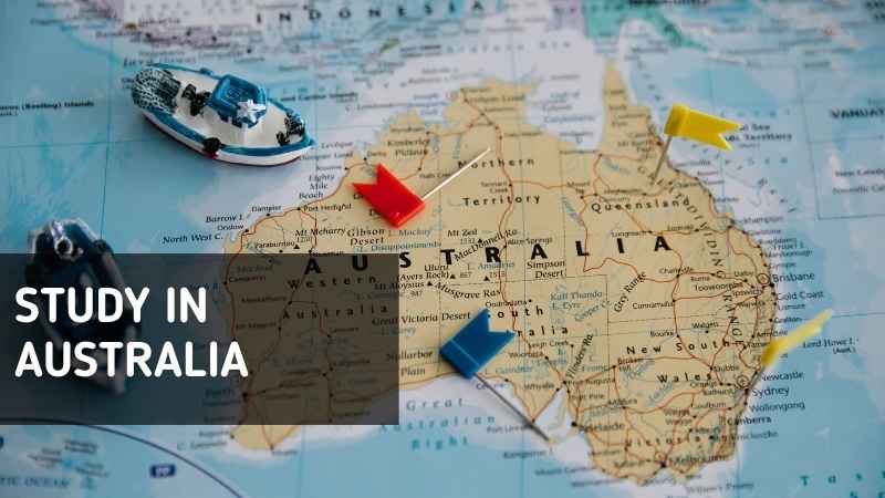 Beautiful Australian university campus with international students