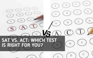 Tutor explaining SAT vs ACT strategies to high school students