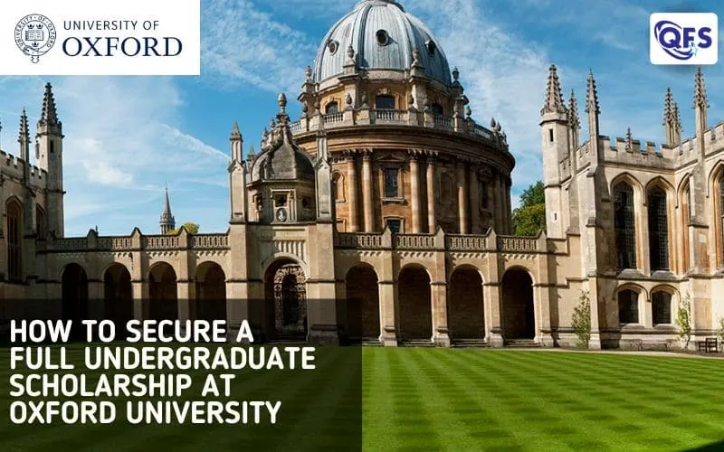 Student celebrating Oxford University admission with scholarship