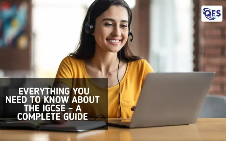 Student attending an online IGCSE course from home using a laptop