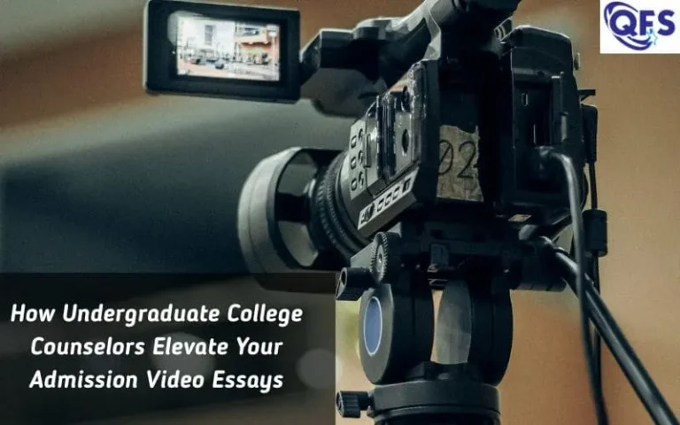 Student creating a college video essay with Quest For Success counselors