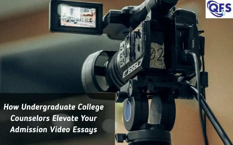 Student creating a college video essay with Quest For Success counselors