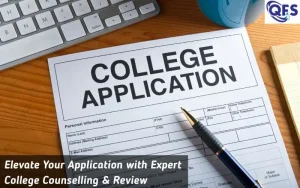 Students receiving professional college counselling and application review at QFS