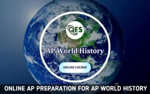 Student studying world history through online AP preparation class by Quest for Success