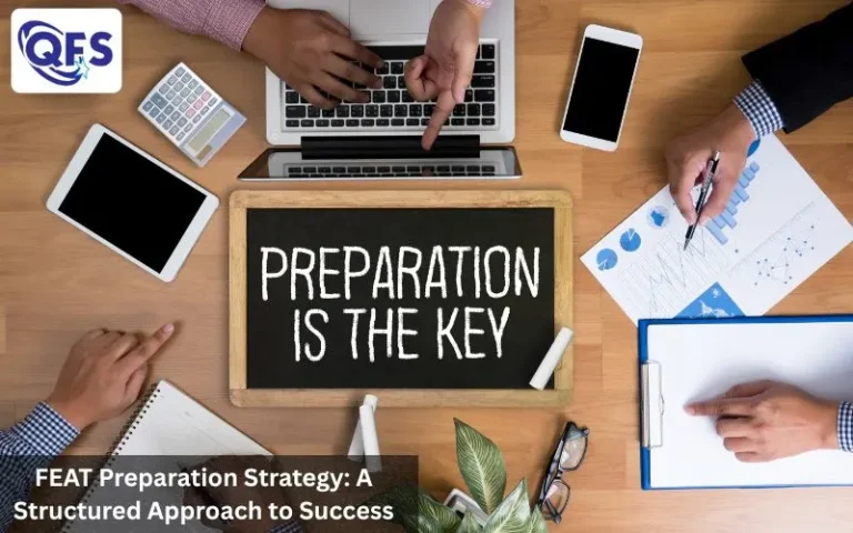 Student preparing for the FLAME FEAT exam with a structured strategy by QFS