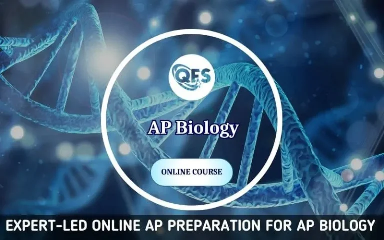Student preparing for AP Biology exam through online AP preparation by QFS
