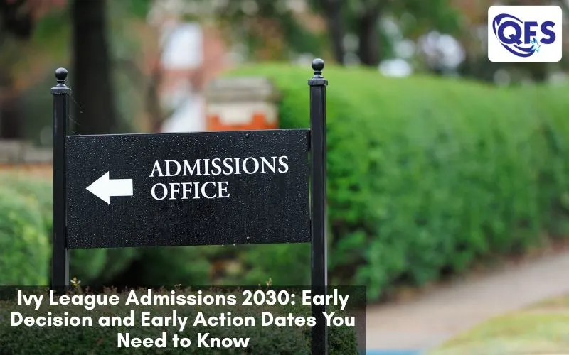 Ivy League Class of 2030 Early Action and Early Decision notification dates with QFS