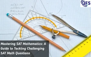 Students practising challenging sat math questions under expert guidance at QFS.