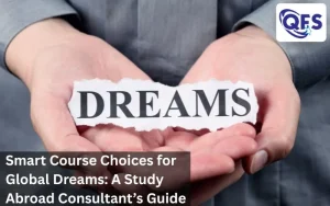 Student planning courses with a study abroad consultant.