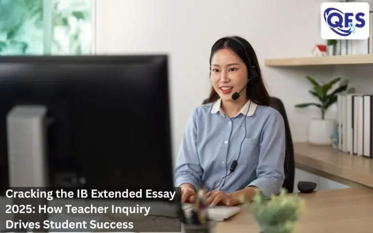 Teacher helping student with IB Extended Essay