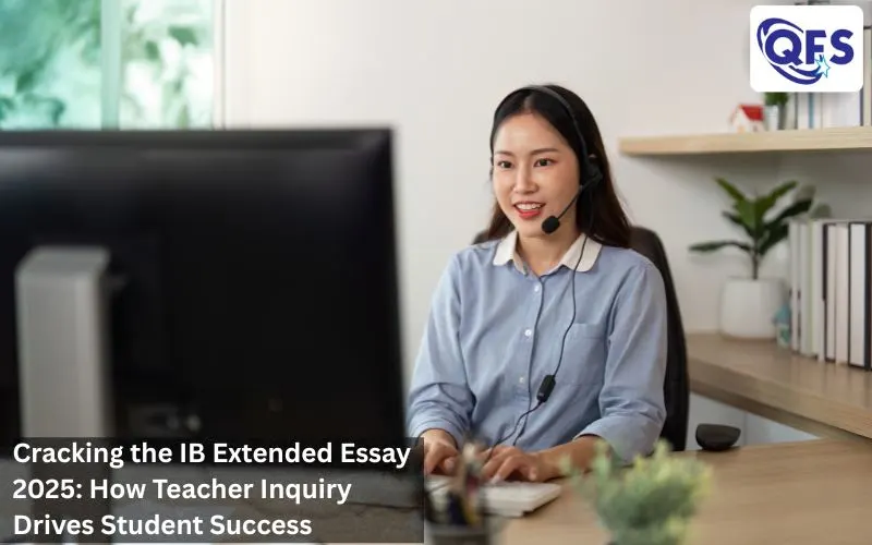 Teacher helping student with IB Extended Essay