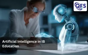 Student using AI tools alongside IB tutor guidance for ethical & effective learning.