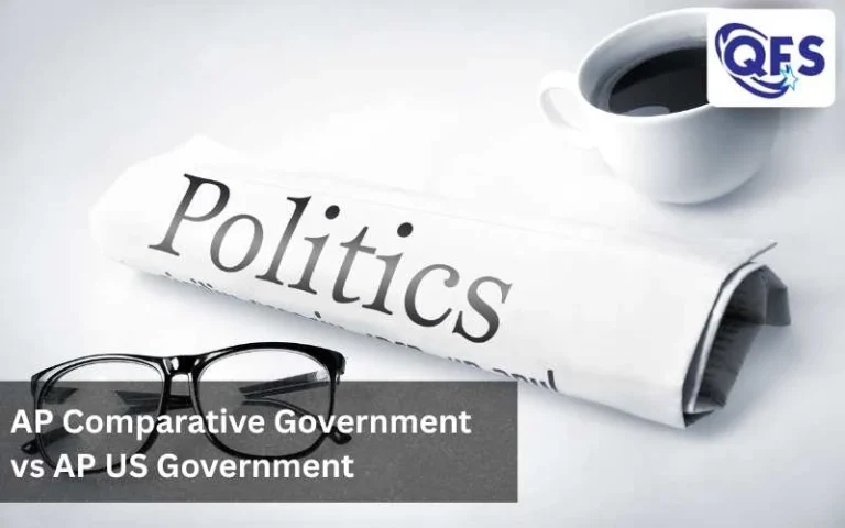 Students comparing AP Comparative Government and AP US Government using study materials