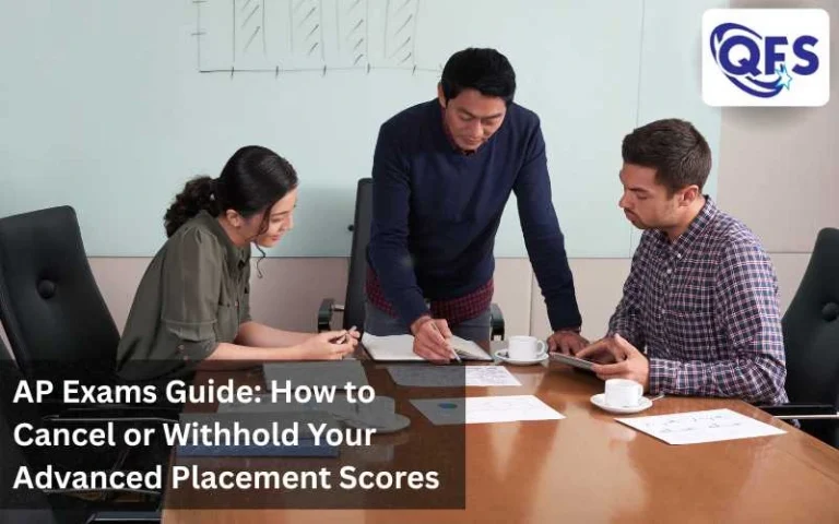 Student checking AP exam results and advanced placement scores online.