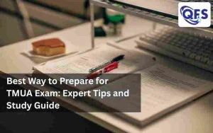 TMUA preparation students practicing past papers under expert guidance at QFS