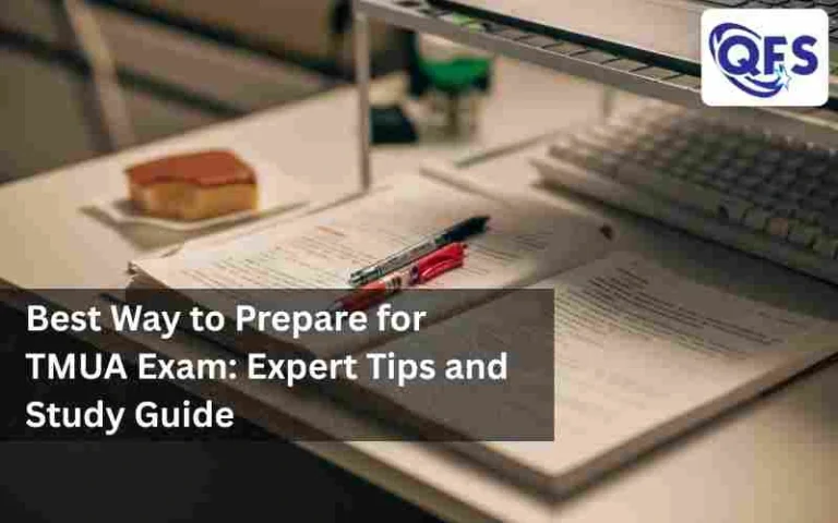 TMUA preparation students practicing past papers under expert guidance at QFS