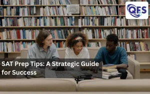 Students taking SAT practice test in a quiet study environment