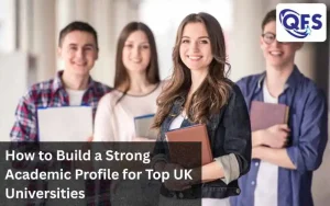 Student building an academic profile for UK universities