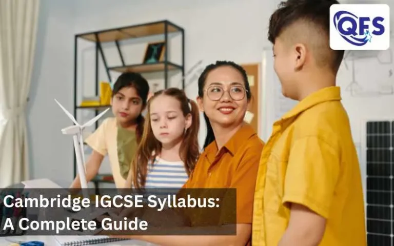 Students studying using Cambridge IGCSE syllabus materials.