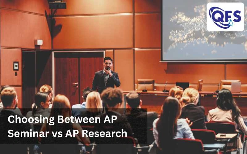 Students comparing AP Seminar & Research courses for the Advanced Placement exam pathway