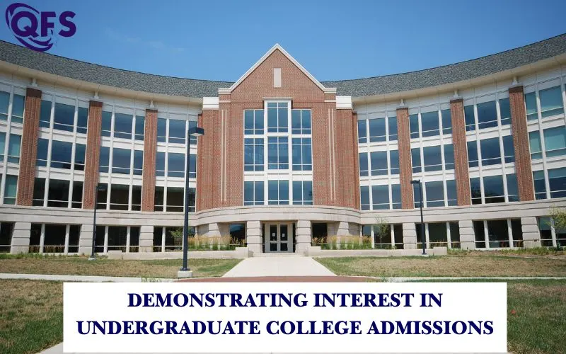 Student learning how to demonstrate interest in undergraduate college admissions