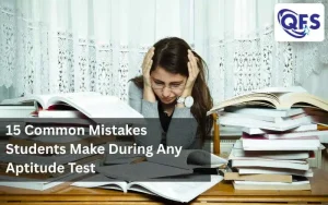Student preparing for an aptitude test while avoiding common mistakes