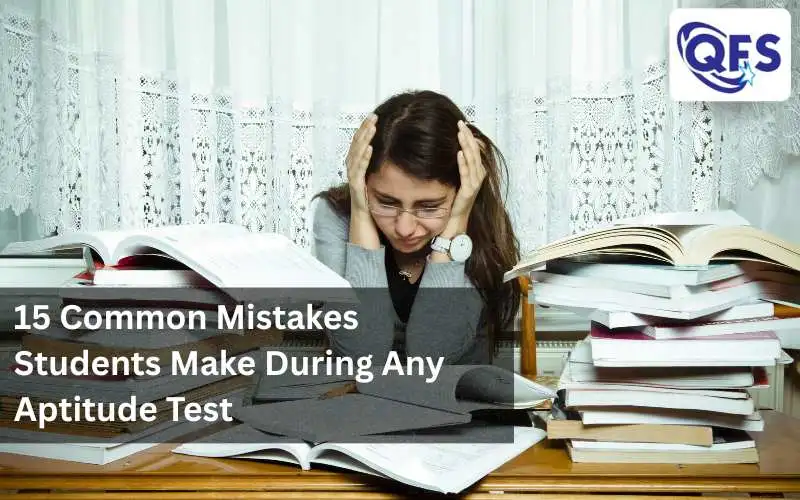 Student preparing for an aptitude test while avoiding common mistakes