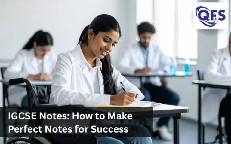 Student preparing organised IGCSE Notes with highlighted points