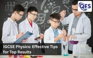 Students revising IGCSE Physics formulas and experiment