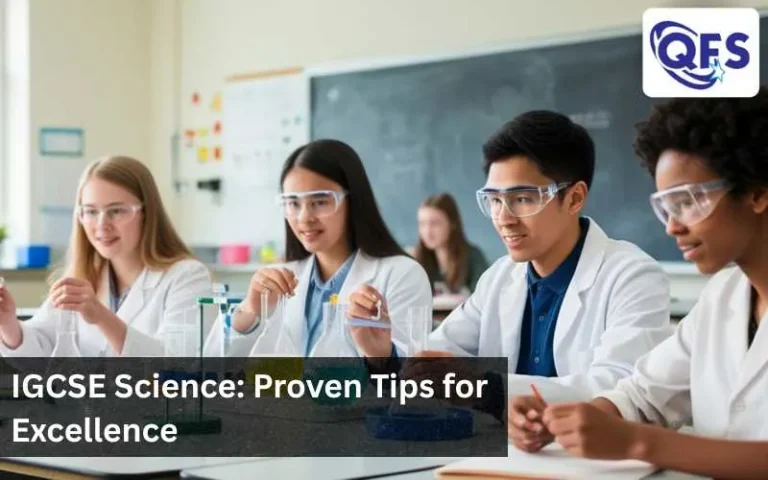 Group of students practising IGCSE Science