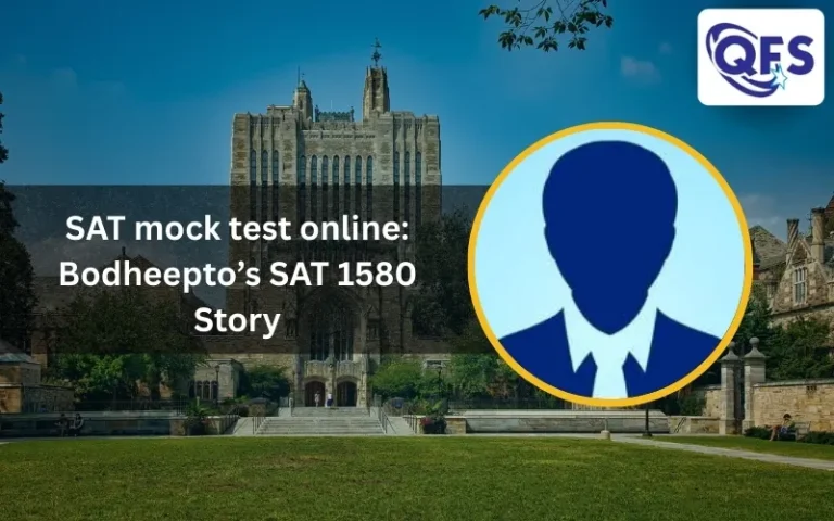 Student scoring 1580 after SAT mock test online training with Quest for Success