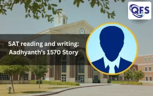 Aadhyanth SAT 1570 success story focused on SAT reading and writing prep.
