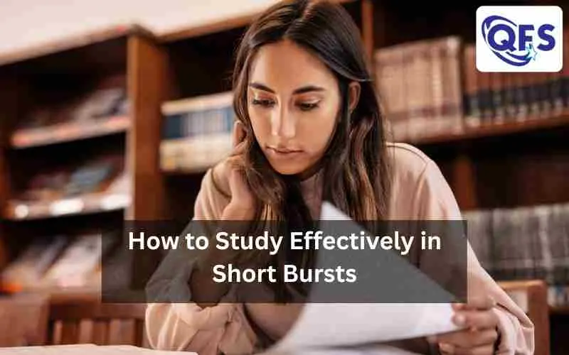 Student studying effectively in short bursts with timer