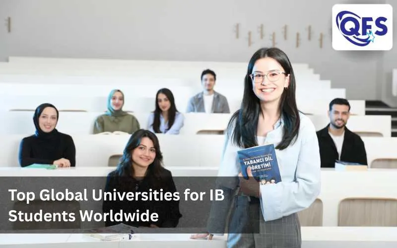 IB students exploring top global university options for higher education.