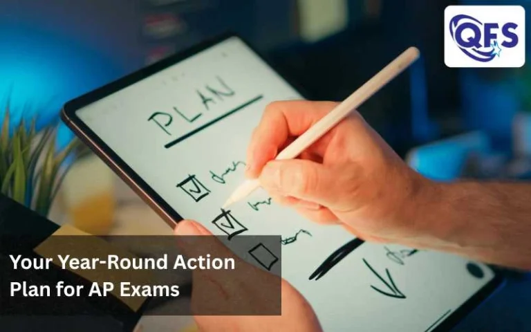 Indian students preparing for AP exams with study notes and AP syllabus materials