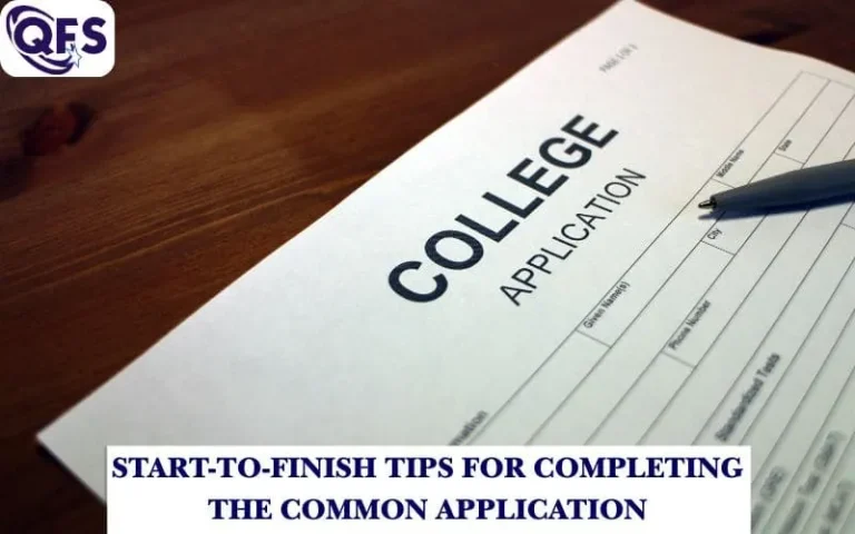 Student reviewing Common Application checklist with guidance from Quest For Success.