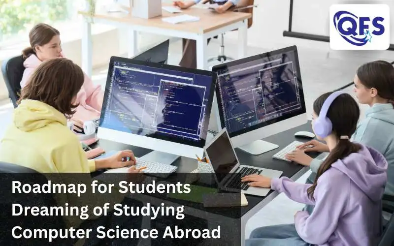 Student planning their journey to study computer science abroad