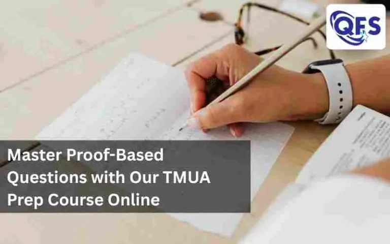Student learning mathematical proofs during TMUA prep course online by QFS