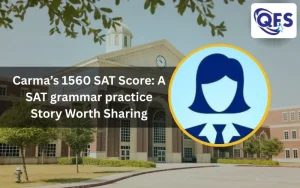 Student scoring 1560 after focused SAT grammar practice at Quest for Success