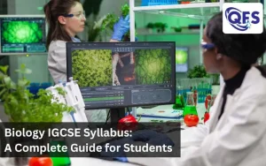 Student revising the Biology IGCSE Syllabus using notes and diagrams