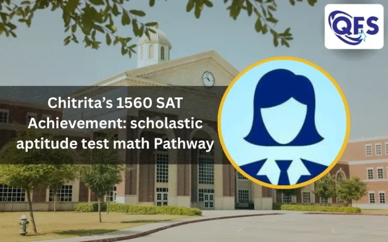 Student scoring 1560 after scholastic aptitude test math prep at QFS