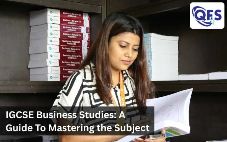 Students preparing for IGCSE Business Studies with notes and textbooks