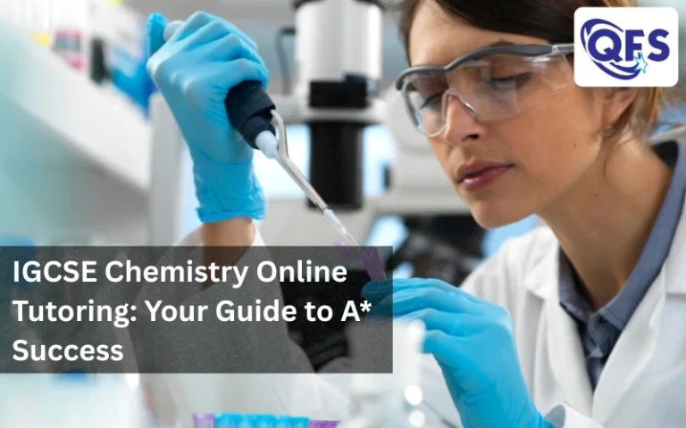 Student attending an IGCSE Chemistry online tutoring session with interactive learning tools