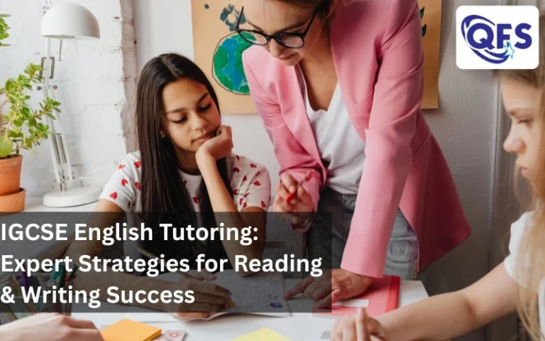 Student writing IGCSE English exam answers