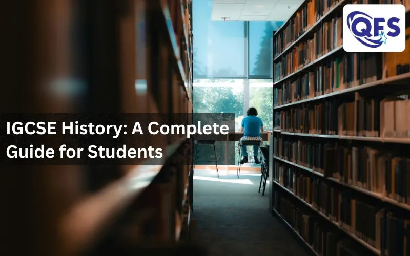 Student studying IGCSE History notes and preparing for exams